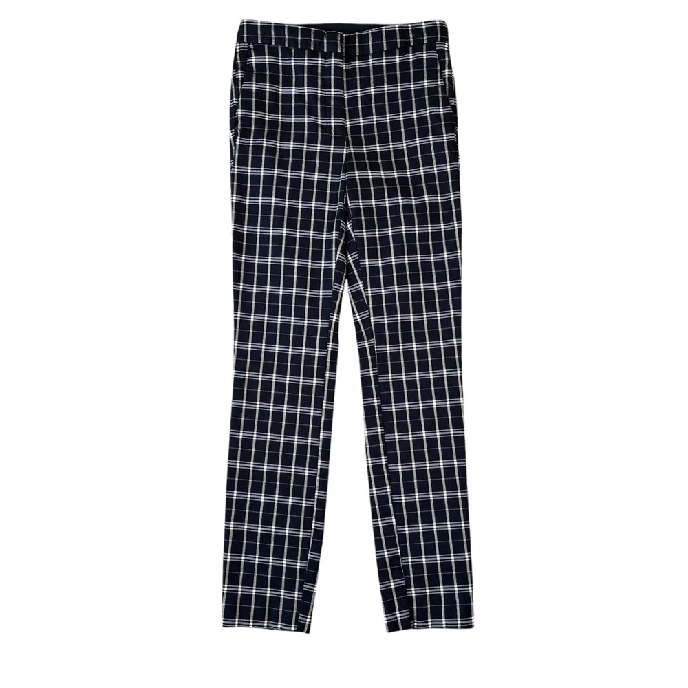 Zara Women’s Navy Blue and White Dress‎ Pants Size Small.